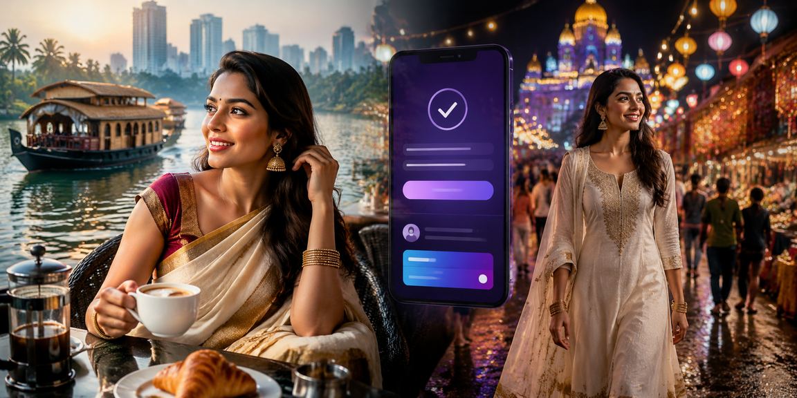 Indian user enjoying secure mobile payment on 124501